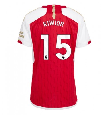 Arsenal Jakub Kiwior #15 Hjemmebanetrøje Dame 2023-24 Kort ærmer